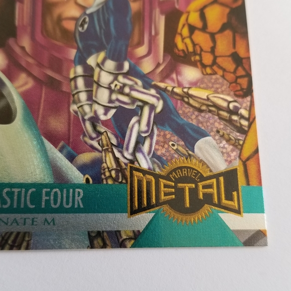 Vintage Marvel Metal trading card 1995 Fantastic Four Alternate M card #129 - Picture 6 of 13
